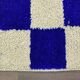 Traditional handmade blue white Berber rug 250cmx150cm