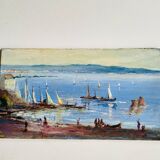 Oil “View of the Tyrrhenian Sea” 1960s