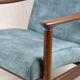Fauteuil GFM-142 en velours caméléon bleu par Edmund Homa, années 1970
