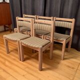 Set of five Thorsø Stolefabrik chairs, Denmark, 1970s.
