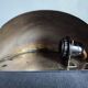 Pair of vintage chromed metal half-moon wall lamp