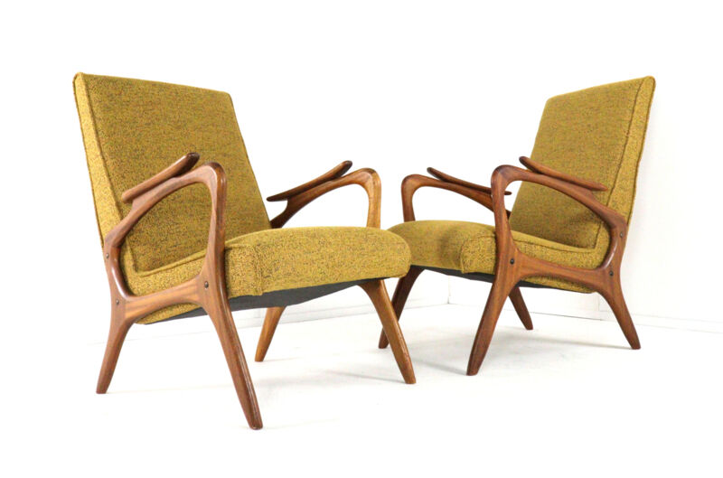 Armchair 'Rondeling'  yellow | 2 pieces in stock - dutch mid century modern
