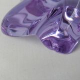Sèvres crystal lamp signed Torsade purple foot
