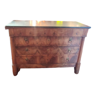 Ancienne commode dessus marbre