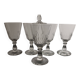 6 crystal wine glasses