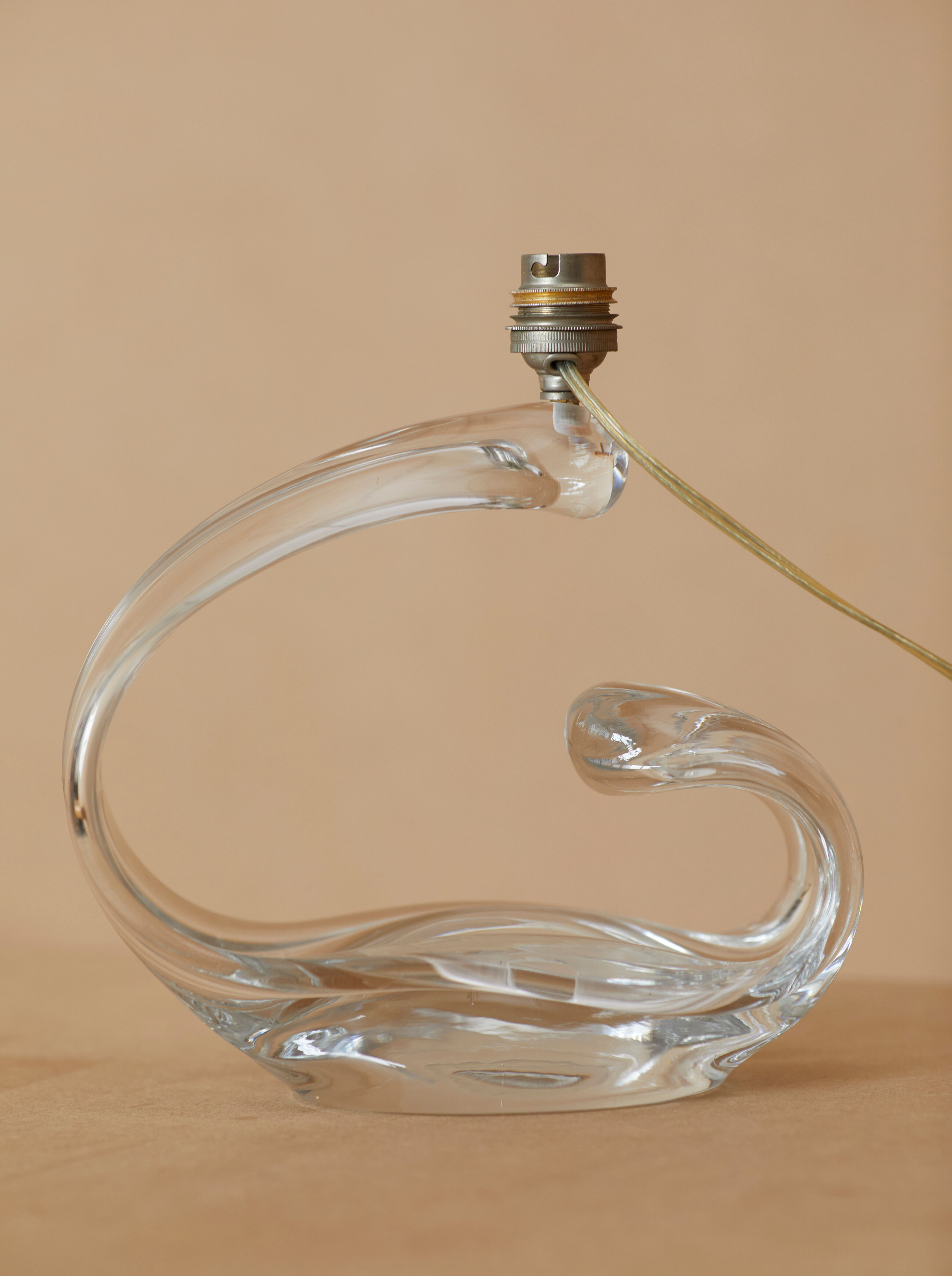 Crystal lamp foot Maison Daum France circa 1960