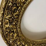 Large format golden oval frame