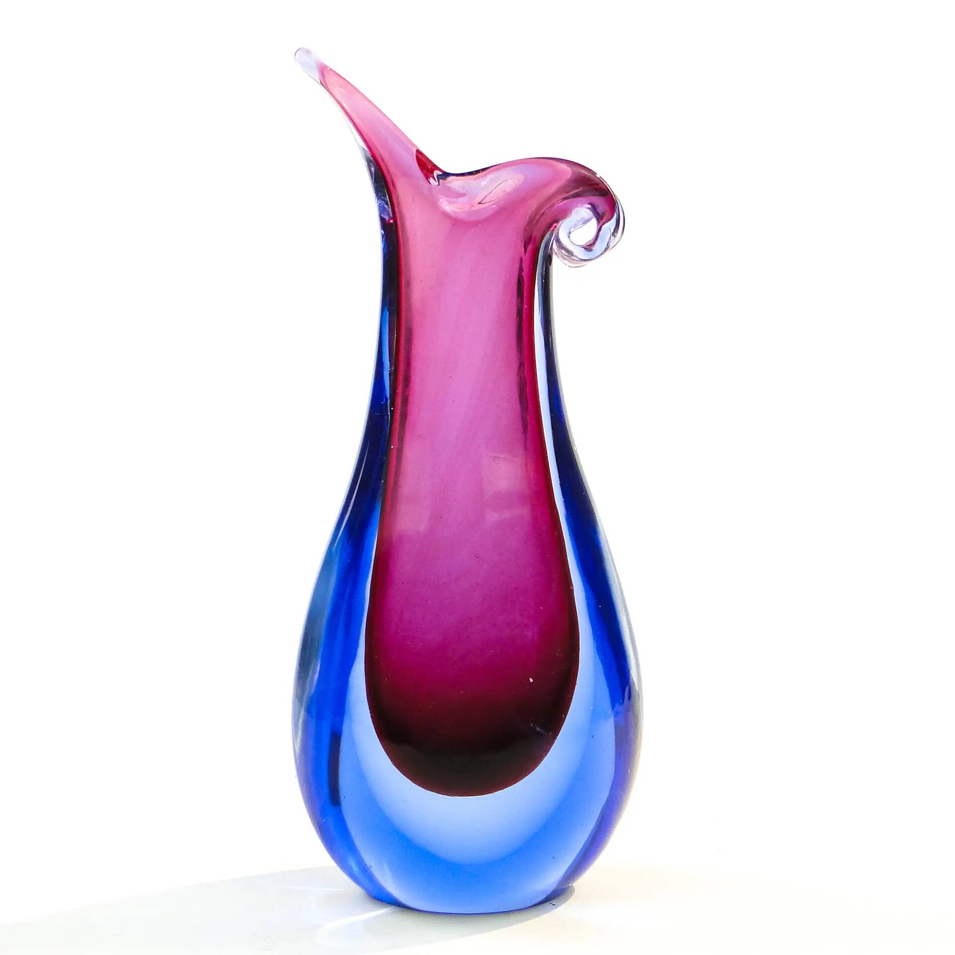 Vase de Murano, moderne du milieu du siècle, en verre, Mandruzzato, Italie, années 1950