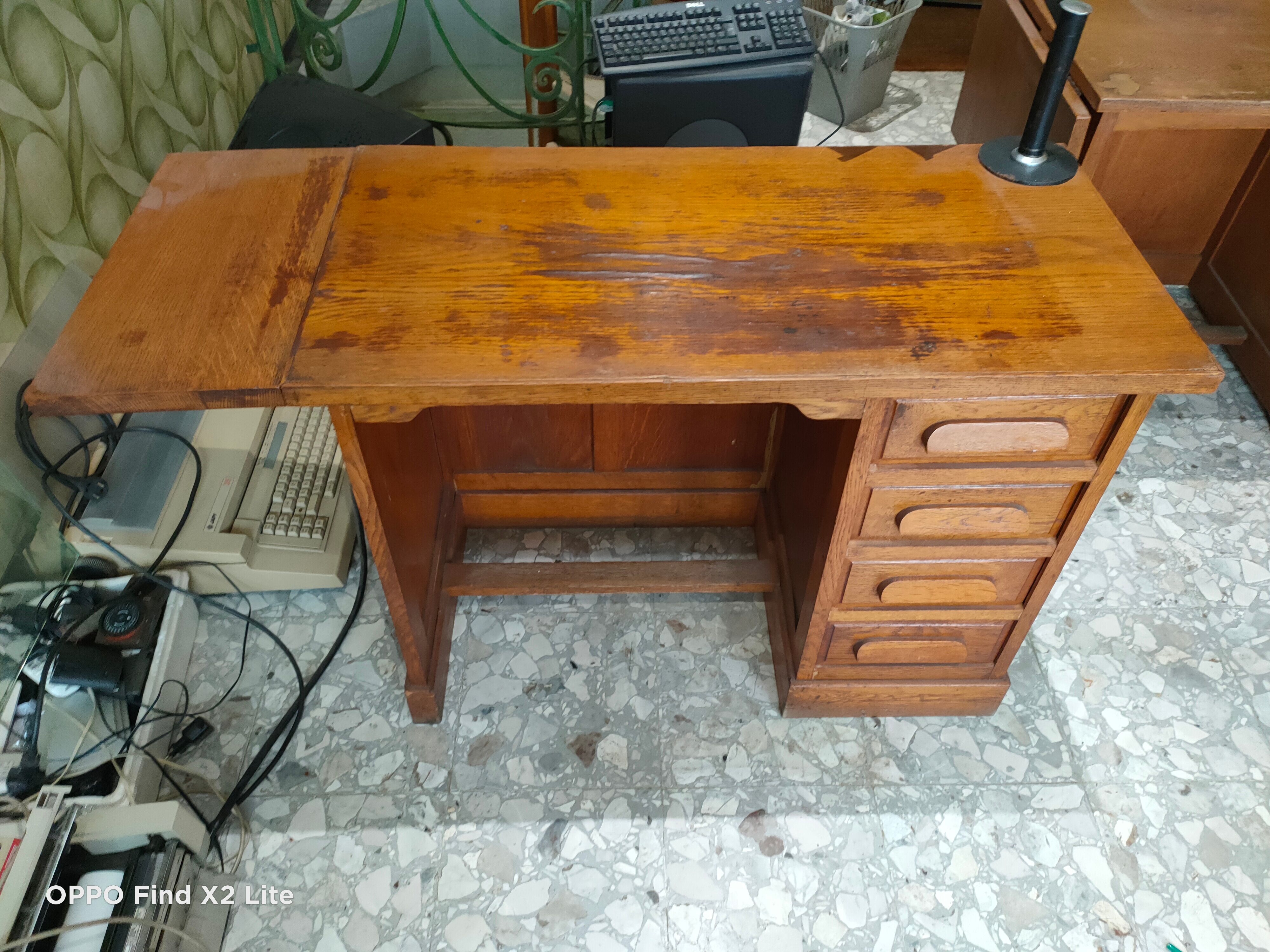 Vintage 50s desk in solid oak