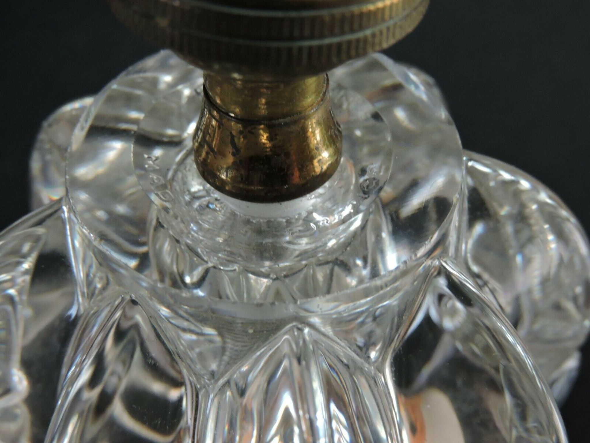 Art deco glass lamp foot