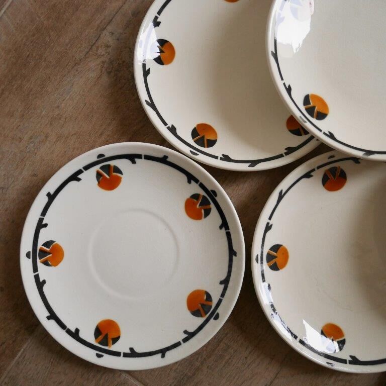 Set of 8 dessert plates Barcarolle, from Badonviller