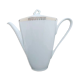 Cafetière porcelaine de Sologne "la motte" blanche et or
