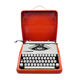 Typewriter hermes baby orange coral and blue cursive revised ribbon new