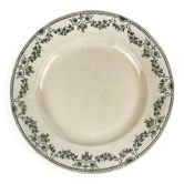 Plat rond "Champagne", Badonviller, vert, début XXème s.