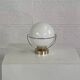 1950s wall lamp in white opaline and brass