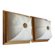 A PAIR OF LARGE SCANDINAVIAN DESIGN WALL LIGHTS FROM THE 1960s.