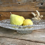 Coupe à fruits en verre ciselé