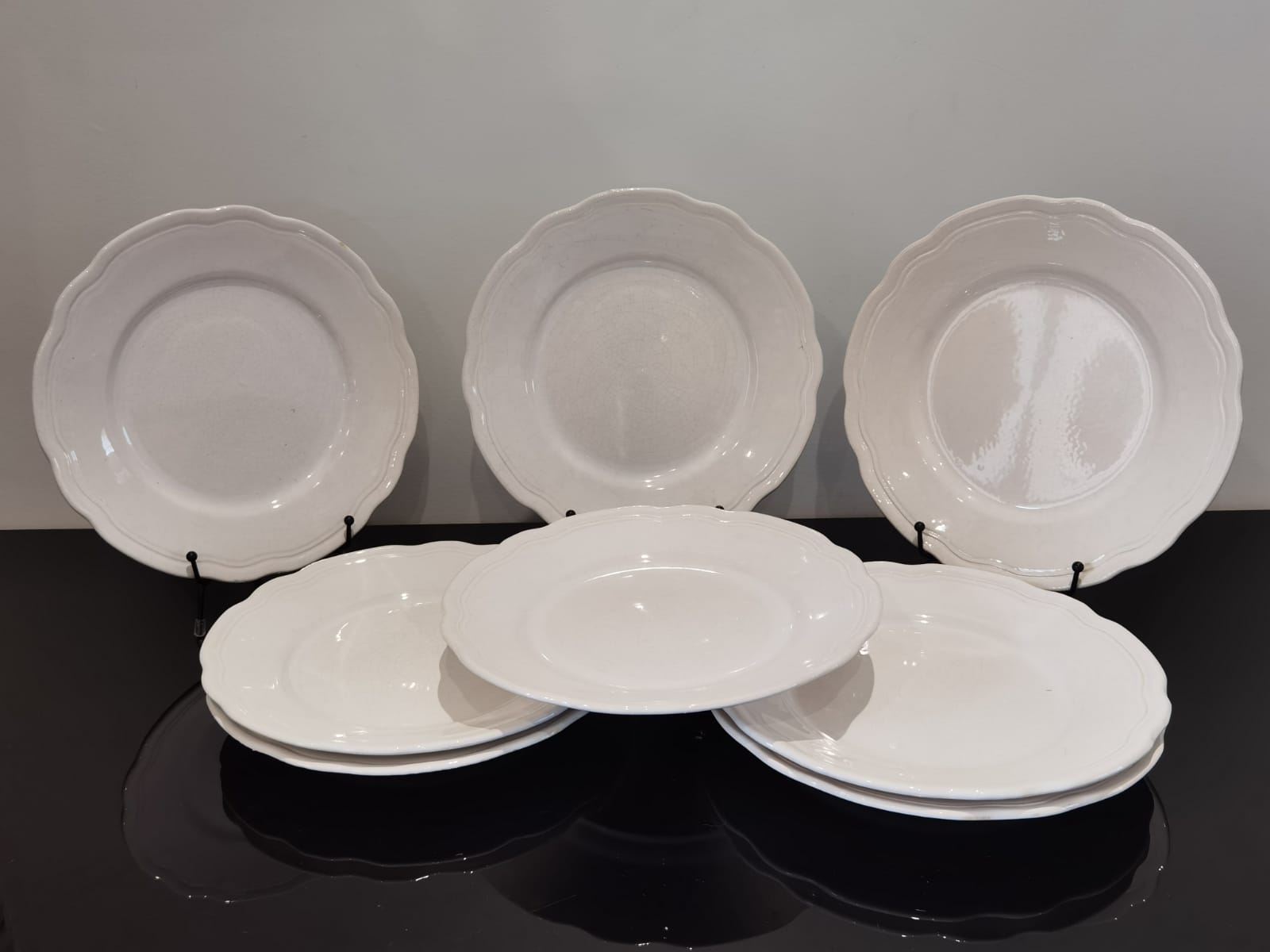 Flat plates 24.5cm Sarreguemines France