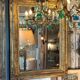Old style mirror Restoration in gilded stucco wood, 80 x 59 cm
