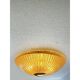 Venetian Lens Amber “Graniglia” Murano Glass Flush Mount