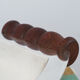 Silver plated metal hollow dish and mahogany handles