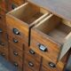 French fruitwood apothecary cabinet, ca 1950s