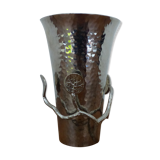 Struck metal vase