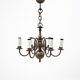 Brass chandelier, Poland, 1940s