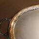 Oval silver metal tray
