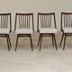 Set of 4 grey bouclette chairs by Antonin Suman