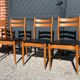 Set de 6 chaises scandinaves teck et Skaï