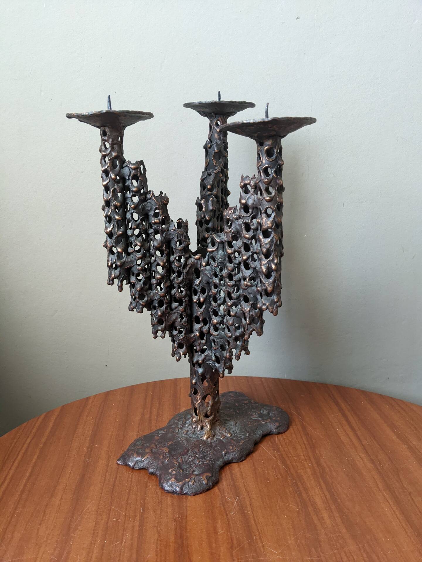 Brutalist modern artisanal chandelier design