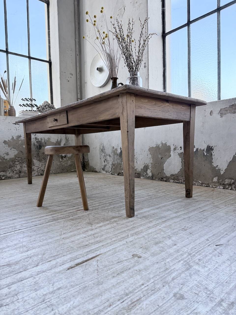 1950 pine farmhouse table 2m