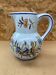 Old pitcher decor rouen geo martel white ceramic vintage flower decor #b644