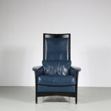 Fauteuil « peggy » des années 1980 par umberto asnago pour georgetti, italie