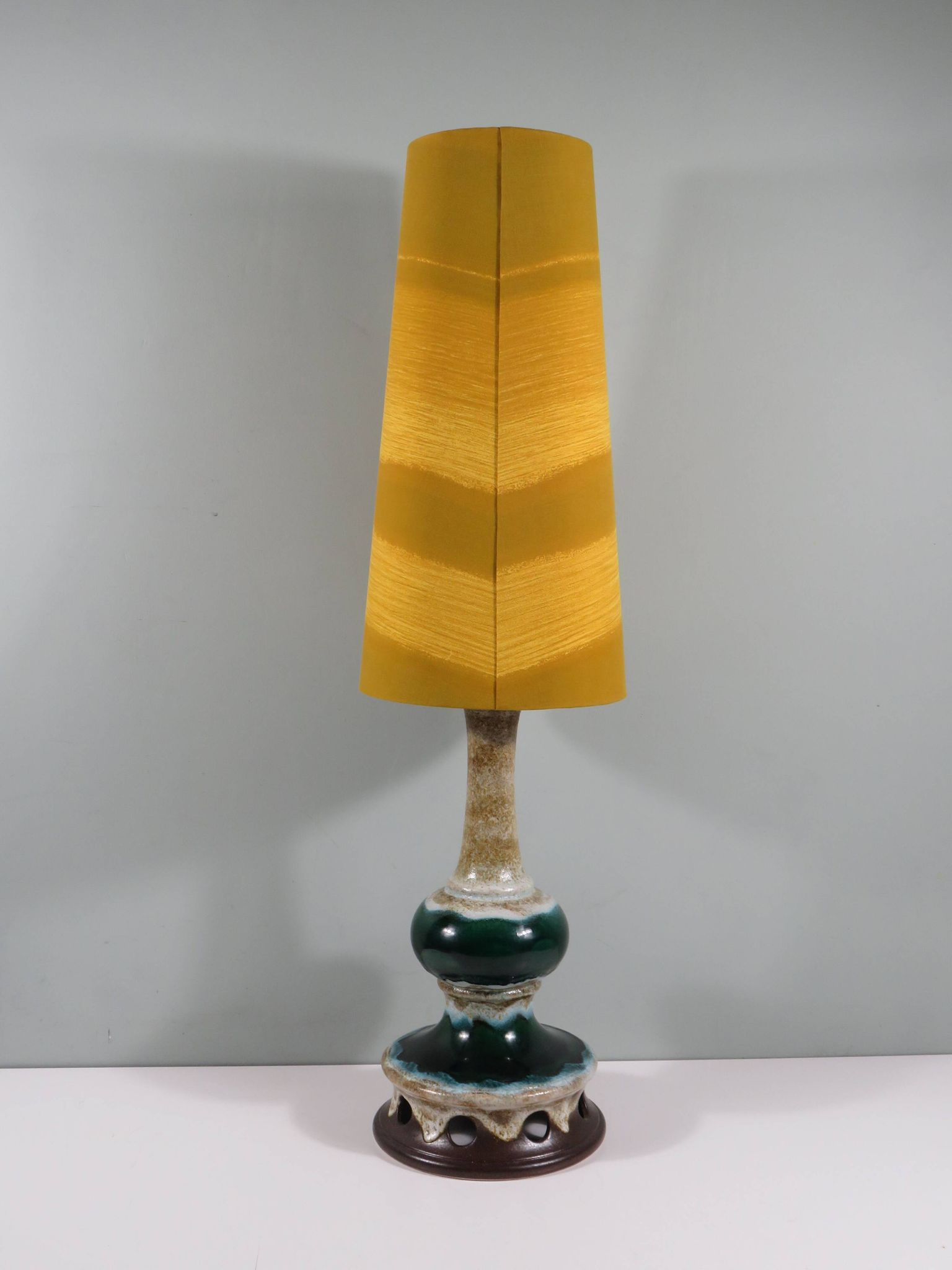 Dumler & Breiten West Germany ceramic floor lamp with new lampshade