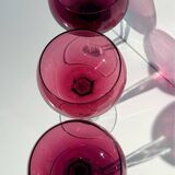 Six crystal wine glasses Val Saint Lambert model Saumur.