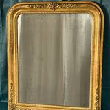 Old mirror from the Louis Philippe period around 1840, original leaf gilding, good condition