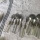 Lot de couverts en plexiglas et inox "Italy" années 80