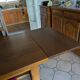 Lot d'une Table de ferme chêne massif de France et ses six chaises