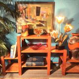 Etagère sur pied "pin" 1970s