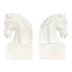 Pair of horse head bookends natural stone