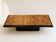 Large vintage coffee table in walnut veneer and black wood, 1980s.