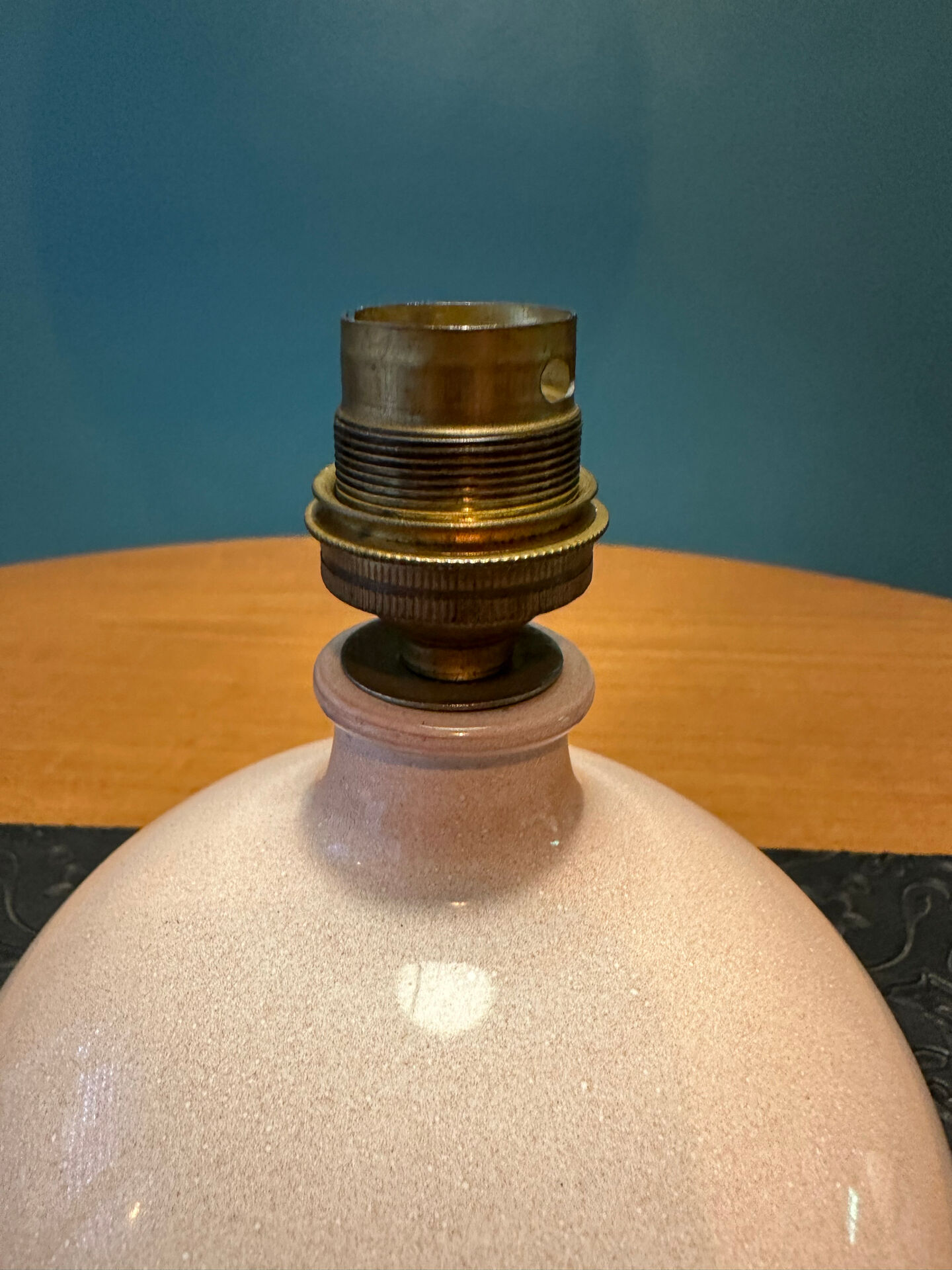Pied de la lampe en céramique estampillé Duriez