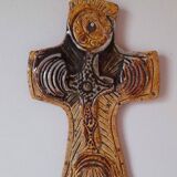 Cross in pyrite sandstone Corsica 70s