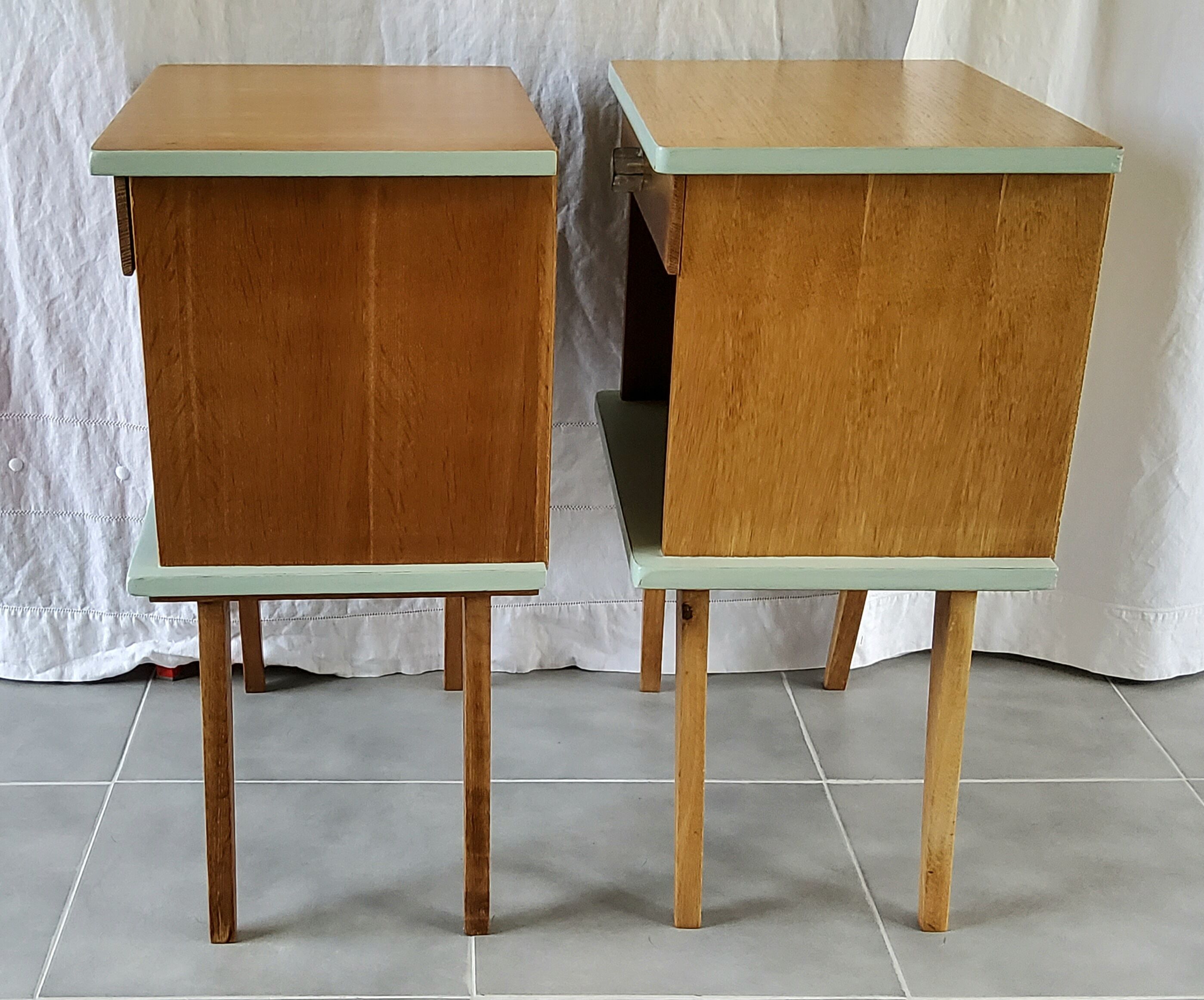 Pair of bedside tables 50s