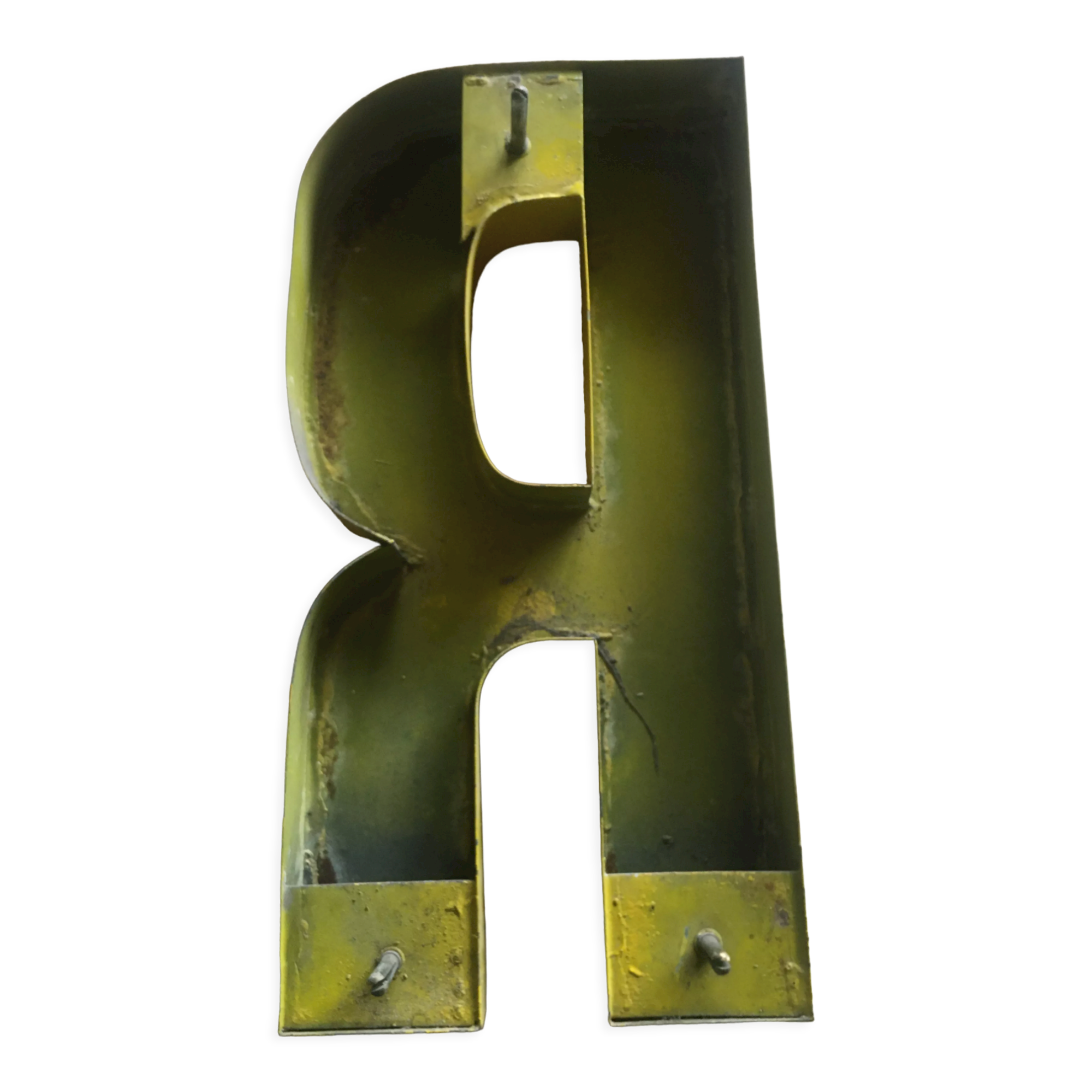 Industrial vintage letter in zinc