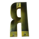 Industrial vintage letter in zinc