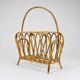 Porte-revues rotin bambou style Franco Albini, Italie, années 1970