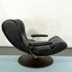 Vintage Italian black swivel armchair from 60s
